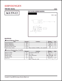 KU5N12 datasheet: Transient surge suppressors KU5N12