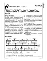PC87317-IBW/VUL datasheet: SuperI/O Plug and Play Compatible Chip with ACPI-Compliant Controller/Extender [Life-time buy] PC87317-IBW/VUL