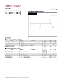 ST02D-200 datasheet: Surge protector trankiller ST02D-200