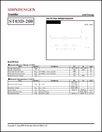ST03D-200 datasheet: Surge protector trankiller ST03D-200