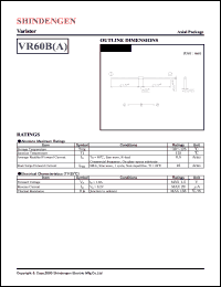 VR-60B(A) datasheet: Surge protector varistor VR-60B(A)