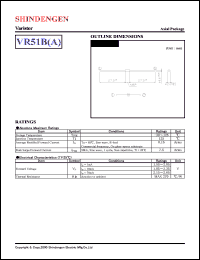 VR-51B(A) datasheet: Surge protector varistor VR-51B(A)