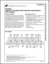 PC87360-ICK/VLA datasheet: 128-Pin LPC SuperI/O with Protection and Extensive GPIO Support [Preliminary] PC87360-ICK/VLA