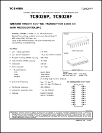 TC9028F datasheet: Infrared remote coltrol transmitting CMOS LSI with microcontrolling TC9028F