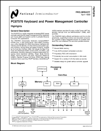 PC87570-ICC/VPC datasheet: Keyboard and Power Management Controller [Preliminary] PC87570-ICC/VPC