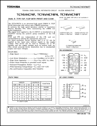 TC74VHC74FN datasheet: Dual d-type flip flop with preset clear TC74VHC74FN