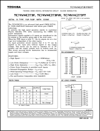 TC74VHC273FT datasheet: Octal D-type flip lfop with clear TC74VHC273FT