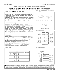 TC74VHC157FT datasheet: Dual 2 channel multiplexer TC74VHC157FT