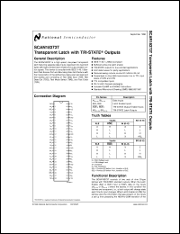 SCAN18373TMDA datasheet: Transparent Latch with TRI-STATE Outputs SCAN18373TMDA