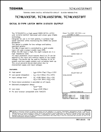 TC74LVX573FW datasheet: Octal D-type latch with 3 state output TC74LVX573FW