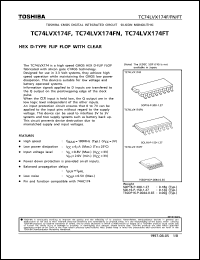 TC74LVX174FN datasheet: Hex d-type flip flop with clear TC74LVX174FN