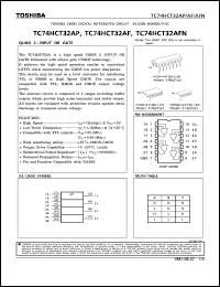 TC74HCT32AP datasheet: Quad 2 input or gate TC74HCT32AP