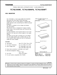 TC74LVX04F datasheet: Hex inverter TC74LVX04F