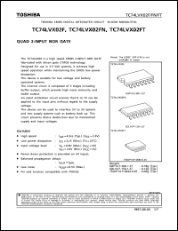 TC74LVX02FT datasheet: Quad 2 input nor gate TC74LVX02FT