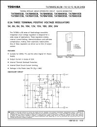 TA78M09SB datasheet: 0.5A 9V three terminal positive voltage regulator TA78M09SB