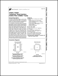 TP3054N-X datasheet: TP3052, TP3053, TP3054, TP3057, Enhanced Serial Interface CODEC/Filter COMBO Family TP3054N-X