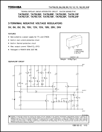 TA79L09F datasheet: 9V 3 terminal negative voltage regulators TA79L09F