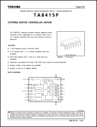 TA8415P datasheet: stepping motor controller /driver TA8415P