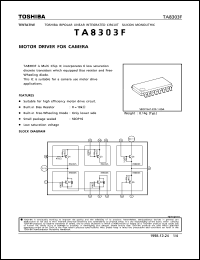TA8303F datasheet: motor driver for camera TA8303F