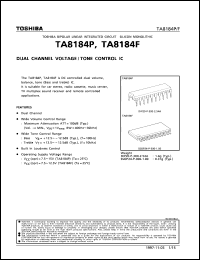 TA8184F datasheet: Dual channel voltage/tone control IC TA8184F
