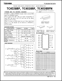 TC4028BP datasheet: BCD-to-decimal decoder TC4028BP