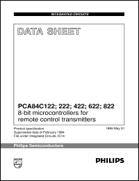 PCA84C122AP/073 datasheet: 8-bit microcontrollers for remote control transmitters PCA84C122AP/073