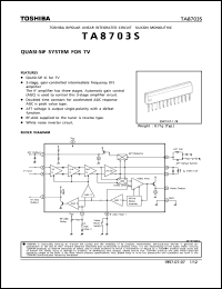 TA8703S datasheet: Quasi-sif system for TV TA8703S