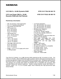 HYB314171BJ-50 datasheet: 256K x 16bit DRAM HYB314171BJ-50