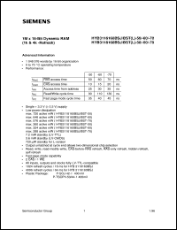 HYB3118160BST-60 datasheet: 1M x 16bit EDO-DRAM HYB3118160BST-60