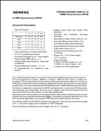 HYB39S16800BT-10 datasheet: 16Mbit Synchronous DRAM HYB39S16800BT-10