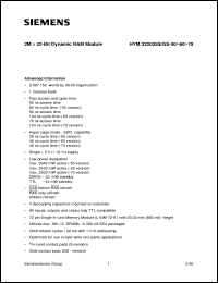 HYM322035S-60 datasheet: 2M x 32bit  EDO-module HYM322035S-60