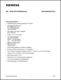 HYM368035S-60 datasheet: 8M x 36bit  EDO-DRAM module HYM368035S-60