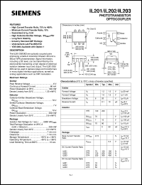 IL201 datasheet: Phototransistor optocoupler IL201