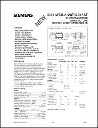 IL212AT datasheet: Phototransistor optocoupler IL212AT