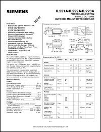 IL222A datasheet: Phototransistor optocoupler IL222A