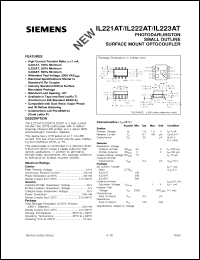 IL222AT datasheet: Phototransistor optocoupler IL222AT