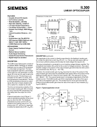 IL300 datasheet: Liner optocoupler IL300