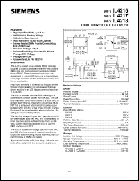 IL4216 datasheet: 600V triac driver optocoupler IL4216