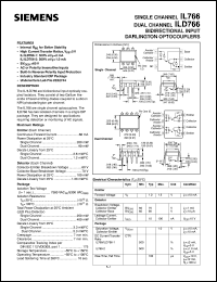 ILD766 datasheet: 2-channel bidirectional input darlington optocoupler ILD766