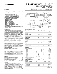 ILD206 datasheet: 2-channel phototransistor optocoupler ILD206