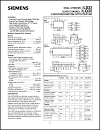 ILD32 datasheet: 2-channel phototransistor optocoupler ILD32