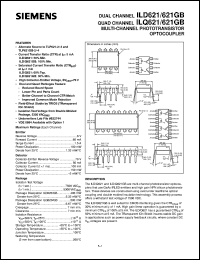 ILQ621GB datasheet: 4-channel AC input phototransistor optocoupler ILQ621GB