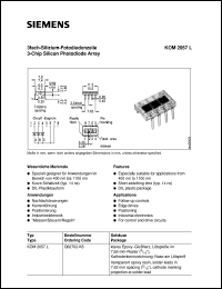 KOM2057L datasheet: 3-chip silicon photodiode array KOM2057L