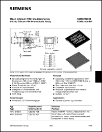KOM2100B datasheet: 6-chip silicon PIN photodiode array KOM2100B