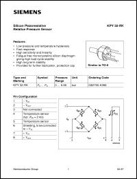 KPY32-RK datasheet: Silicon piezoresistive relative pressure sensor KPY32-RK
