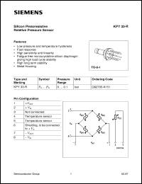 KPY33-R datasheet: Silicon piezoresistive relative pressure sensor KPY33-R