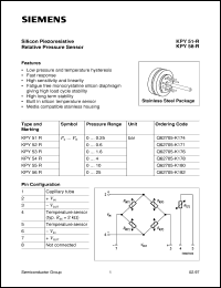 KPY51R datasheet: Silicon piezoresistive relative pressure sensor KPY51R