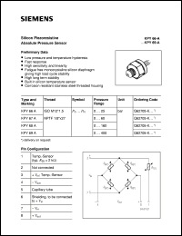 KPY67A datasheet: Silicon piezoresistive absolute pressure sensor KPY67A