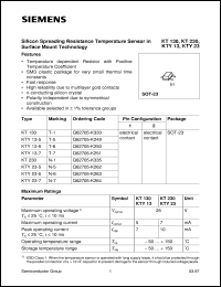 KTY13-5 datasheet: Silicon spreading resistance temperature sensor KTY13-5