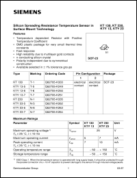 KTY13-6 datasheet: Silicon spreading resistance temperature sensor KTY13-6